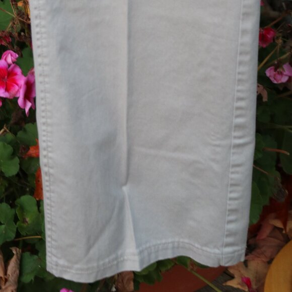 Banana Republic Ryan Fit Stone Slim Straight Wide Stretch Cotton Pants Sz 12 - Picture 3 of 7